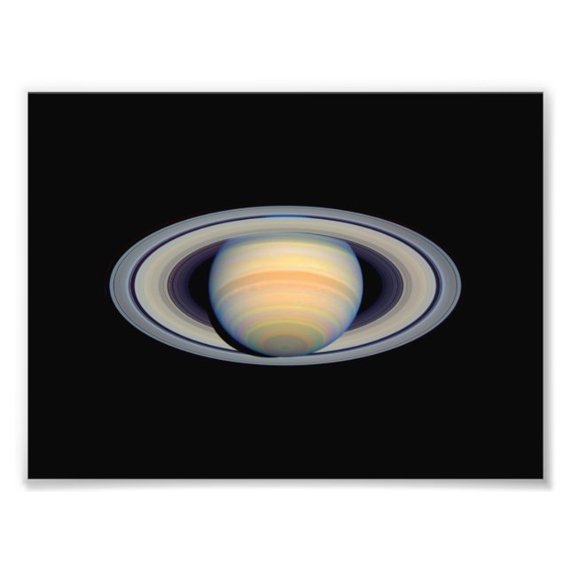 Saturn (Hubble Telescope) Photo Print (Front)