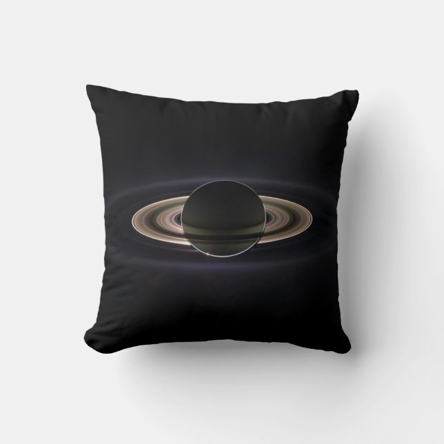 Saturn Image Taken by Cassini Spacecraft Throw Pillow (Front)