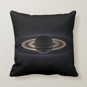 Saturn Image Taken by Cassini Spacecraft Throw Pillow