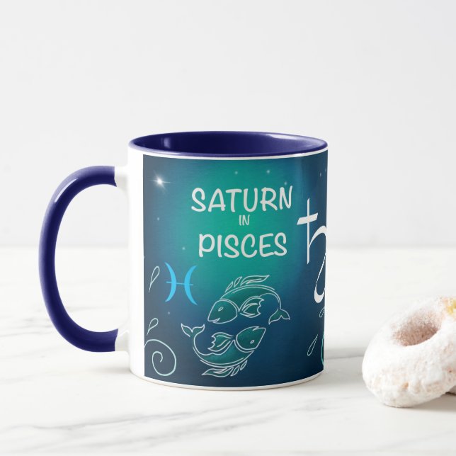 Saturn in Pisces Mug (With Donut)