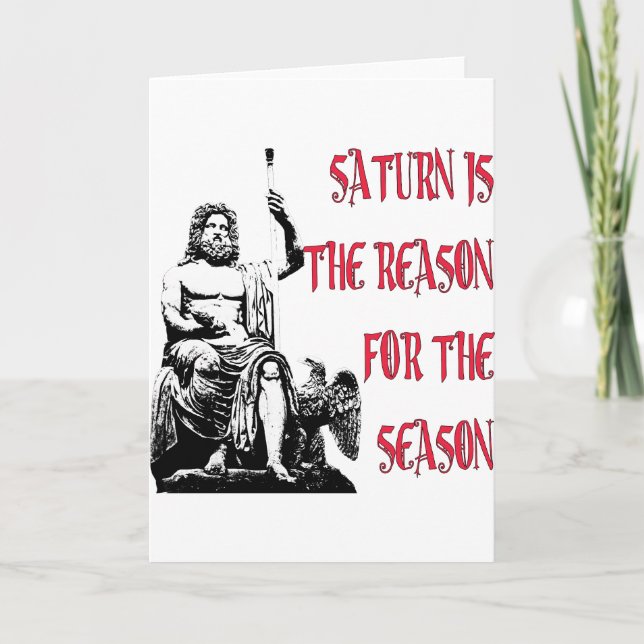 Saturn is the Reason for the Season Holiday Card (Front)