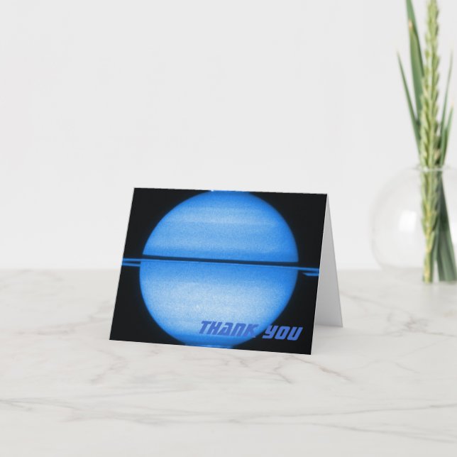 Saturn Light Show Thank You Note Card (Front)
