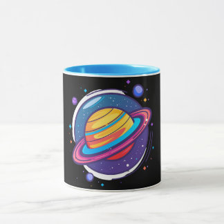 Saturn Planet Coffee Mug – Cosmic Design for Space