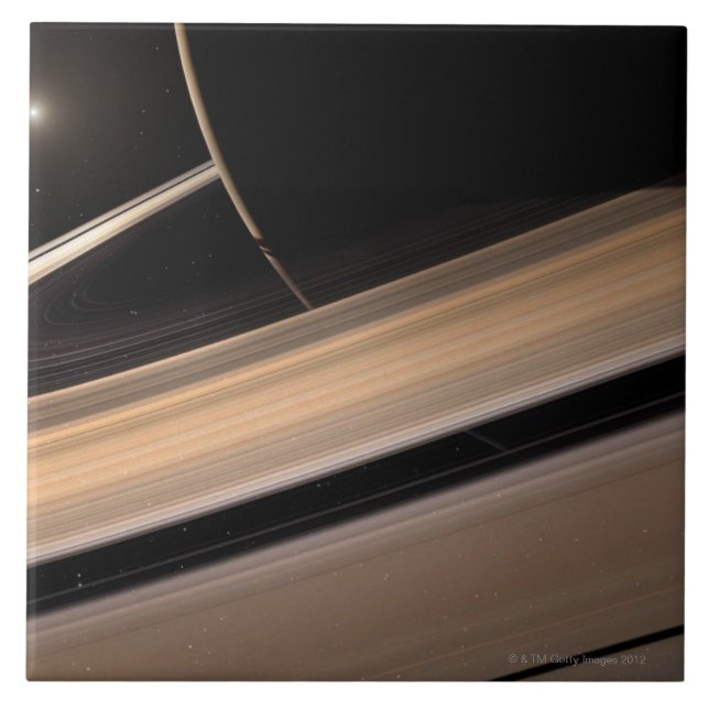Saturn planet in solar system, close-up 3 tile (Front)