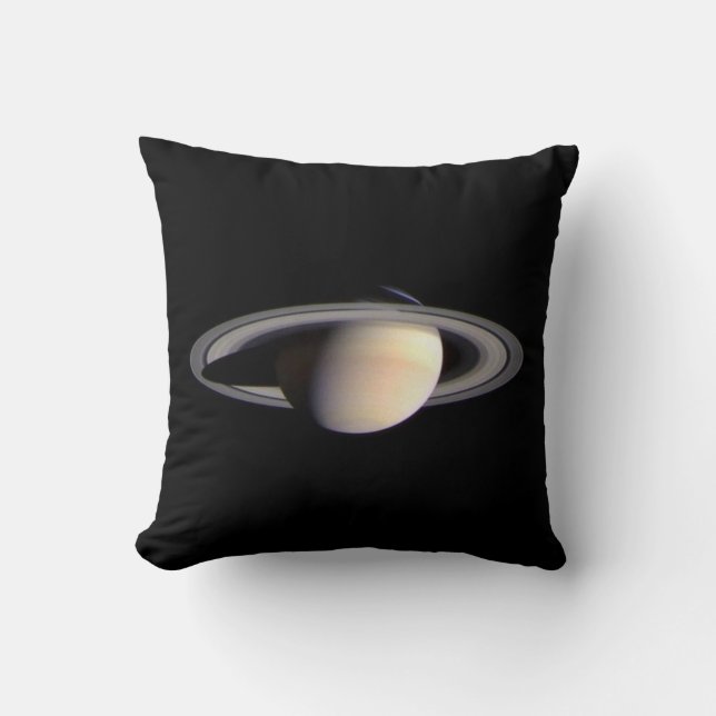 Saturn, Planet of the Solar System Throw Pillow (Front)