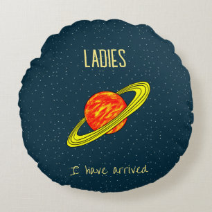 Saturn planet Round Pillow