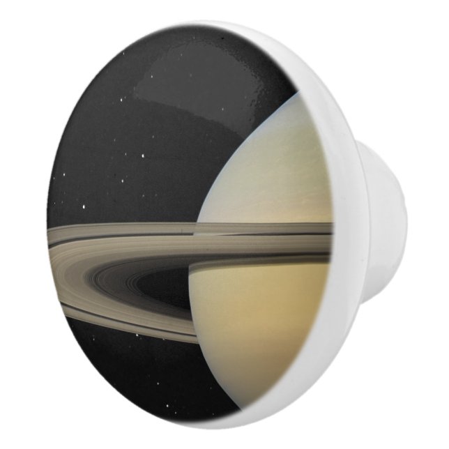 Saturn Planet Solar System with rings Capricorn Ceramic Knob (Right)