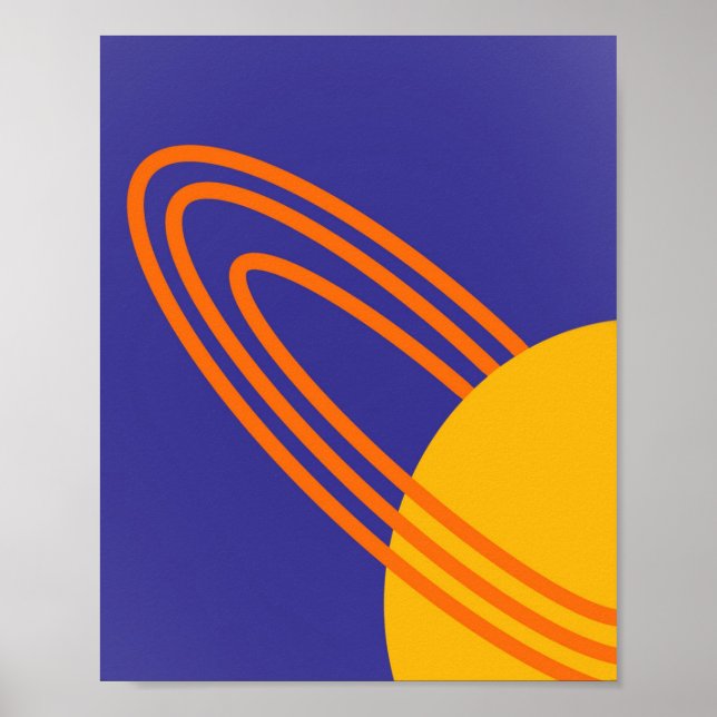 Saturn Rings Space Poster Print (Front)