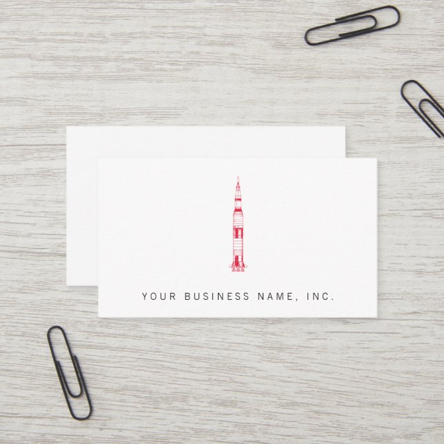 Saturn Rocket Business Card (Front/Back In Situ)