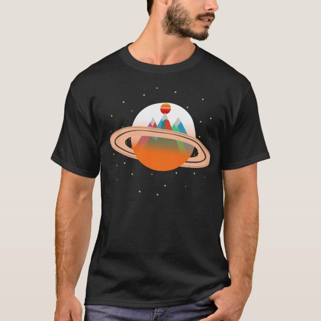 Saturn Sun Mountains T-Shirt (Front)