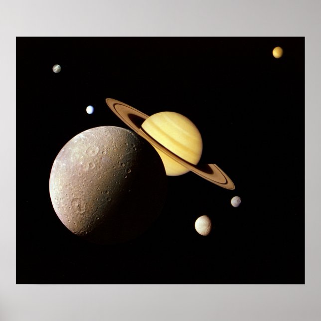 Saturn System Montage Poster Print (Front)