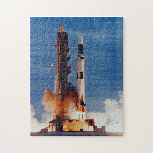 Saturn V Launching The Skylab Space Station Jigsaw Puzzle (Vertical)