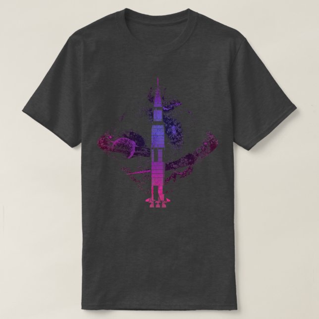 Saturn V Moon Rocket 1 T-Shirt (Design Front)