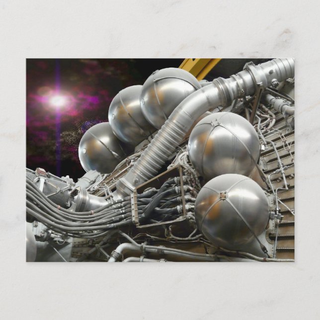Saturn V Rocket Engine postcard (Front)