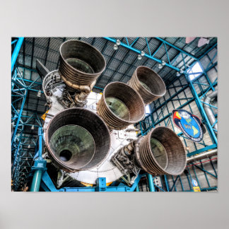 Saturn V Rocket Engine Poster