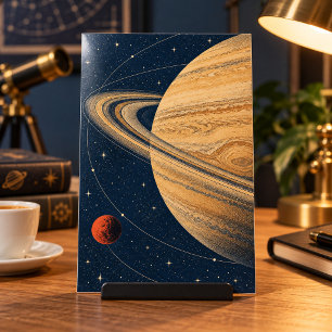 Saturne en Impression d'Art Ocre