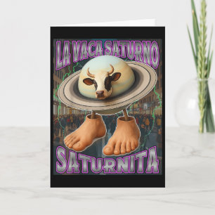 Saturnita La Vaca Saturno Italian Brainrot Birthda Card