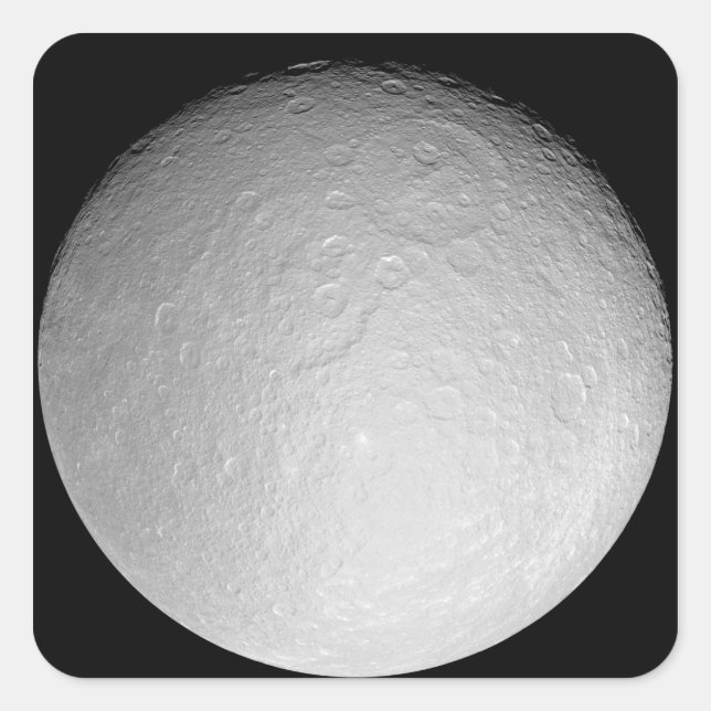 Saturn's icy moon Rhea Square Sticker (Front)