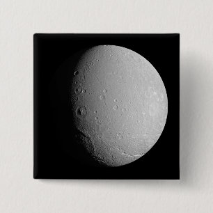 Saturn's moon Dione 2 Inch Square Button