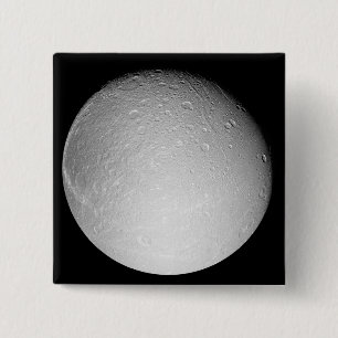 Saturn's moon Dione 2 Inch Square Button