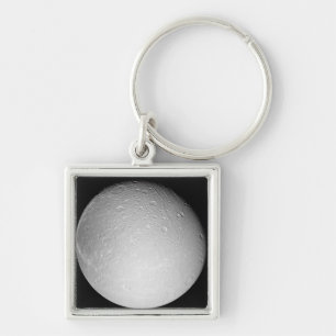 Saturn's moon Dione Keychain