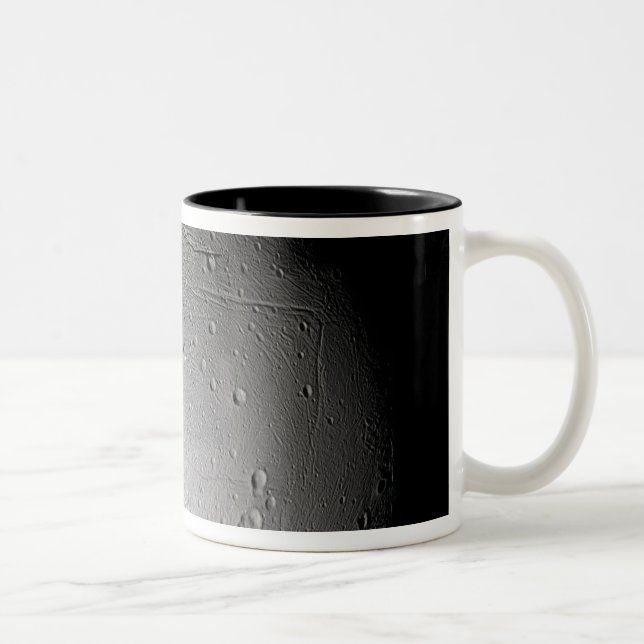 Saturn's moon Enceladus 3 Two-Tone Coffee Mug (Right)
