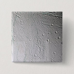 Saturn's moon Enceladus 4 2 Inch Square Button