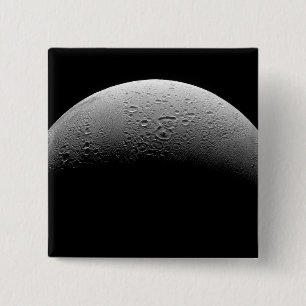 Saturn's moon Enceladus 5 2 Inch Square Button