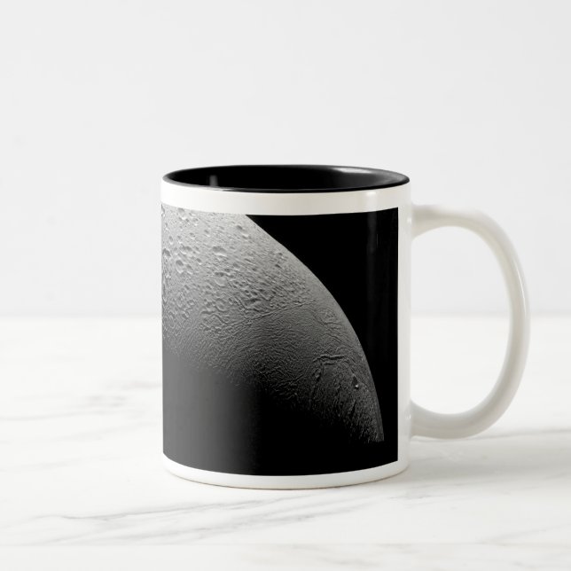 Saturn's moon Enceladus 5 Two-Tone Coffee Mug (Right)