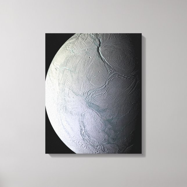 Saturn's moon Enceladus Canvas Print (Front)