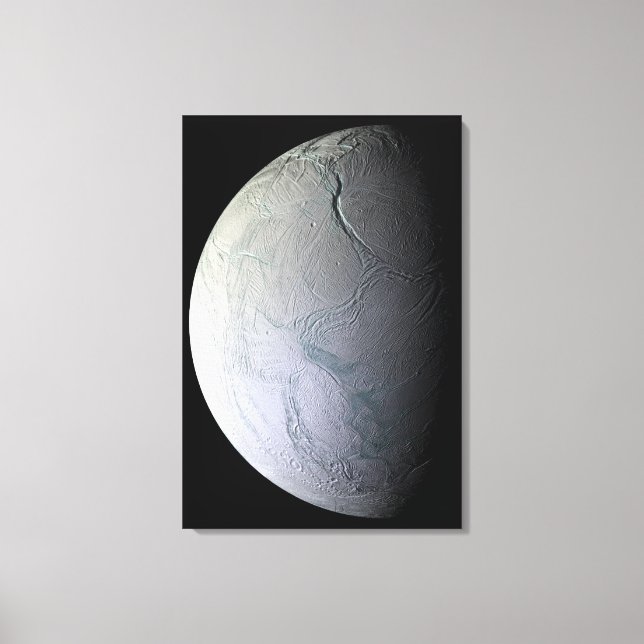 Saturn's moon Enceladus Canvas Print (Front)