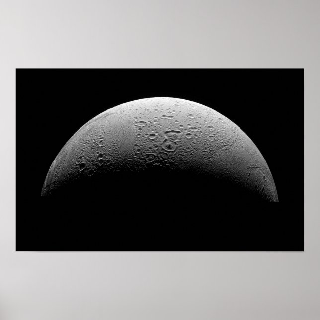 Saturn's moon Enceladus Poster (Front)