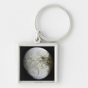 Saturn's moon Iapetus 2 Keychain