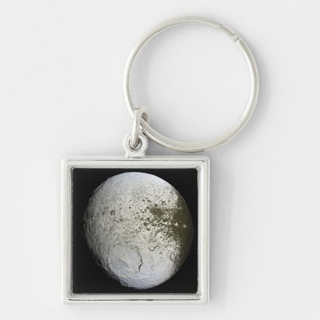 Saturn's moon Iapetus 2 Keychain (Front)