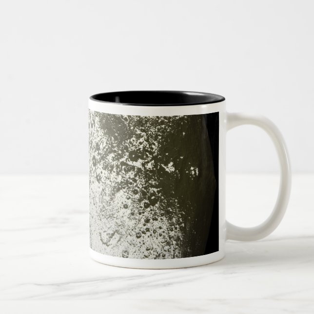 Saturn's moon Iapetus 2 Two-Tone Coffee Mug (Right)