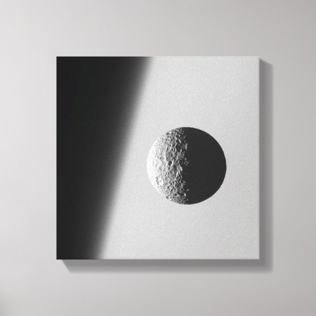 Saturn's moon Mimas Canvas Print (Front)