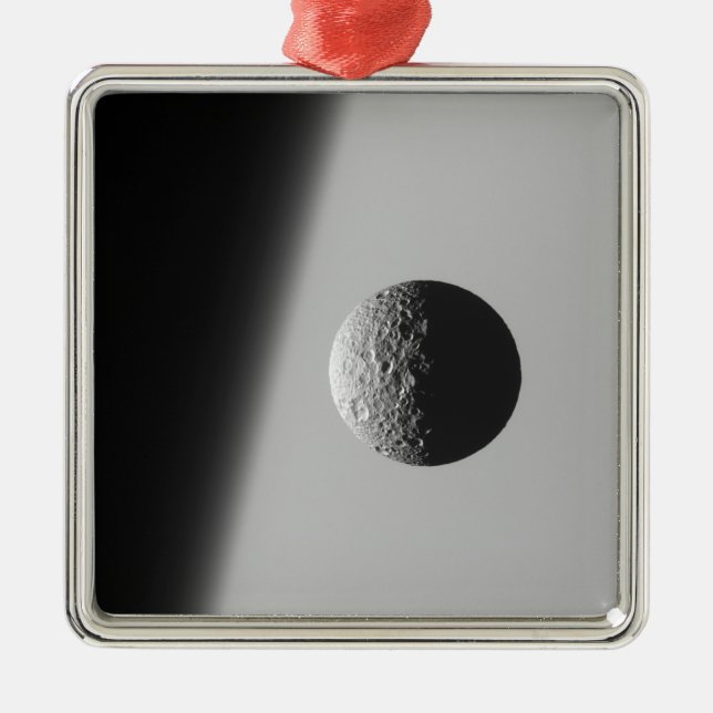 Saturn's moon Mimas Metal Ornament (Front)