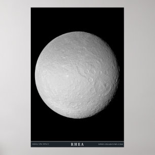 Saturn's Moon Rhea Poster