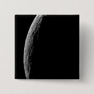 Saturn's moon Tethys 2 Inch Square Button