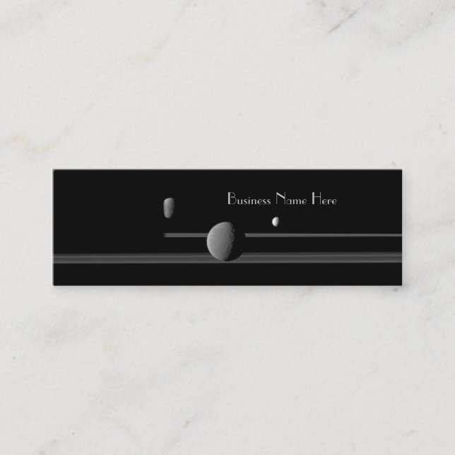 Saturn's Moons Bookmark Business Cards (Front)