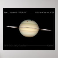 Saturns Moons Transit Astronomy Poster