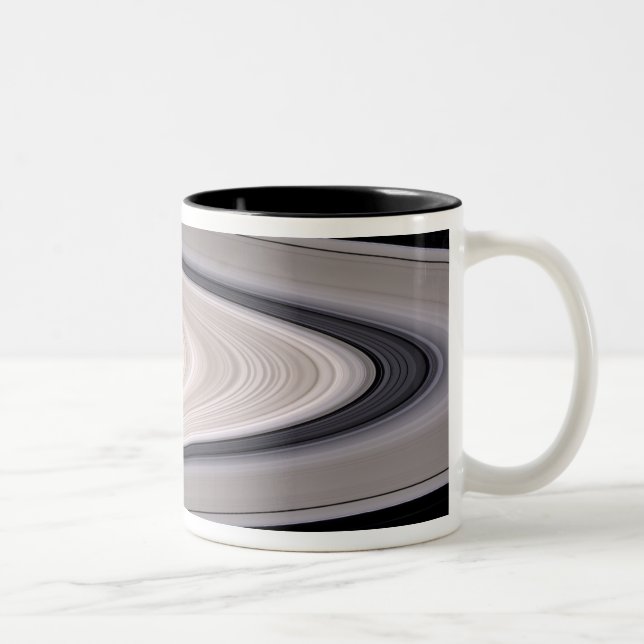 Saturn's ring system Two-Tone coffee mug (Right)