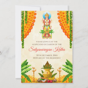 Satyanarayan pooja invitations numériques
