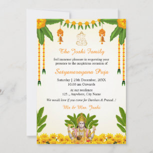Satyanarayan Puja Invitation Card