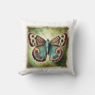 Satyr Butterfly 230824IREF247 - Watercolor Throw Pillow