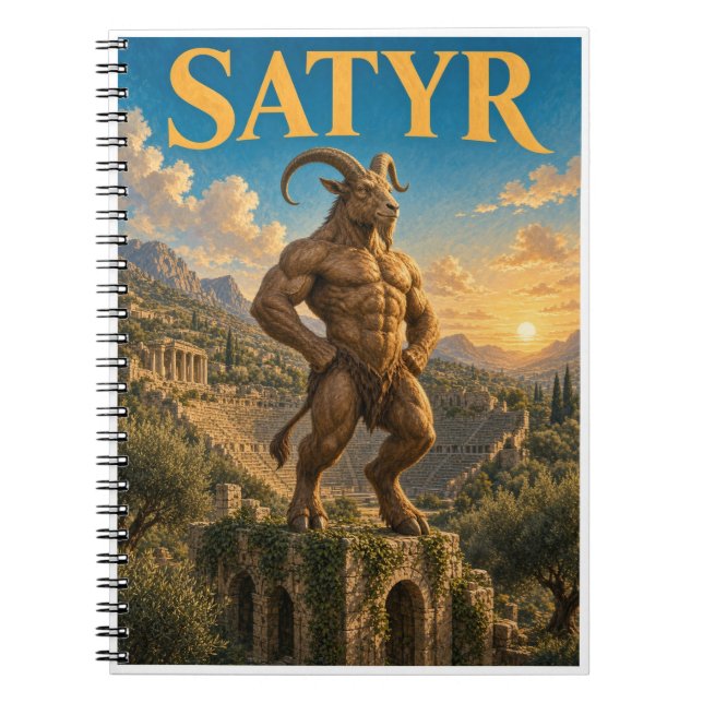 Satyr, Gothic Fantasy Monster Notebook (Front)
