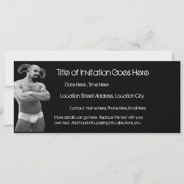 Satyr in Briefs II Invitations (2-Sided) (Front)