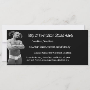 Satyr in Briefs II Invitations (2-Sided)