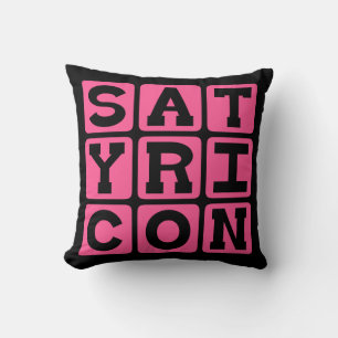 Satyricon, Latin Fiction Throw Pillow