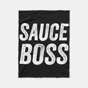 Sauce Boss Chef Bbq Cook Food Humorousa  Fleece Blanket